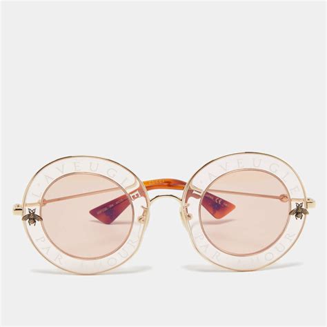 gucci aveugle round glasses|gucci women's oversize round sunglasses.